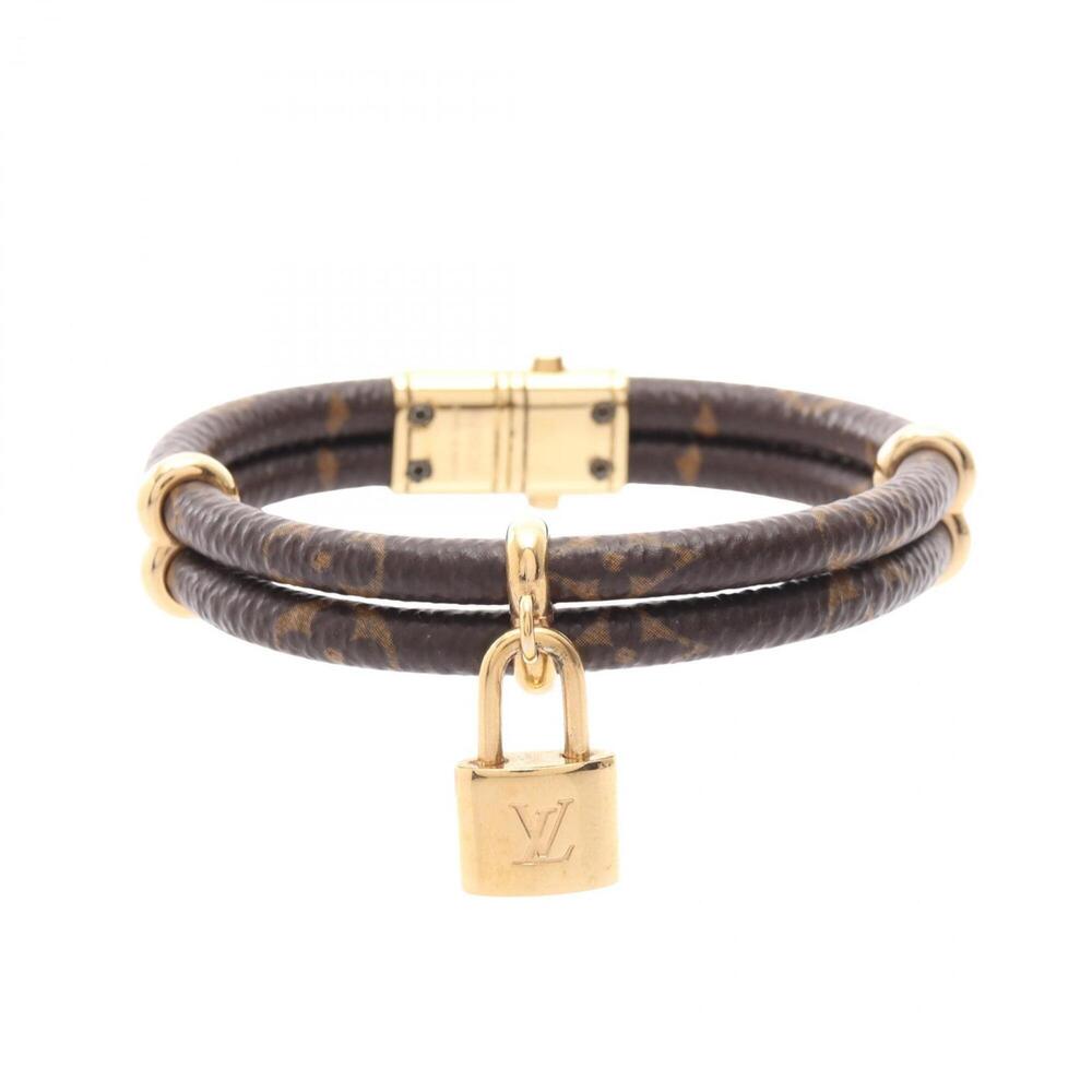 Louis Vuitton Keep It Twice Monogram Bracelet, Gold Plated (GP), Women's, Bro...